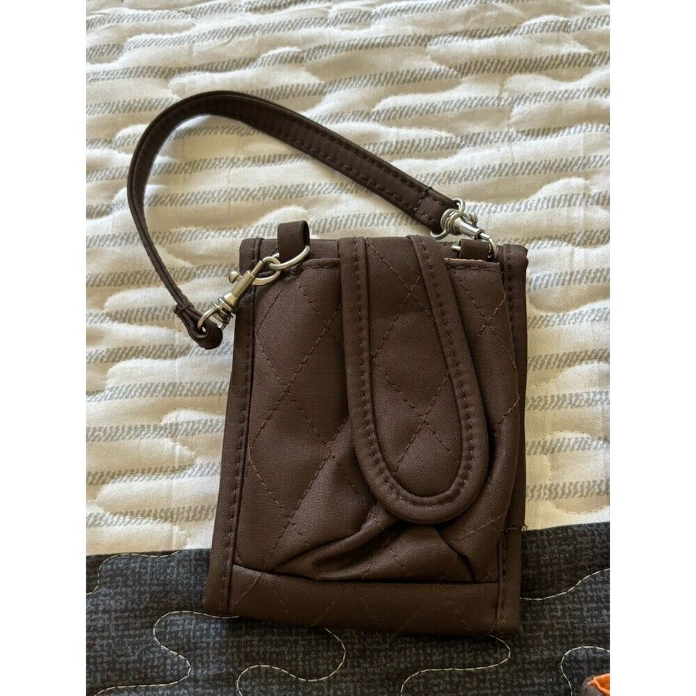 Brown Anti-Theft Travelon Crossbody Bag Purse Handbag Travel Bag 2 Piece - Picture 10 of 15